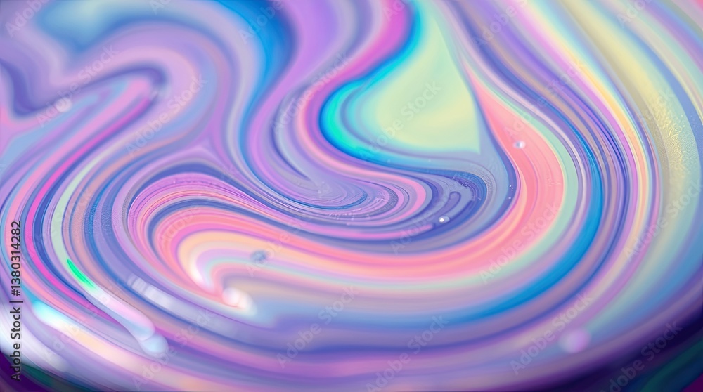 Poster abstract fluid swirls showing beautiful colors and subtle textures