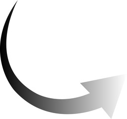 Curved arrow icon.curved vintage interface element of open next page, swipe.simple doodle curve side arrow of motion icon vector illustration.Arrow sign. Flat style icons.