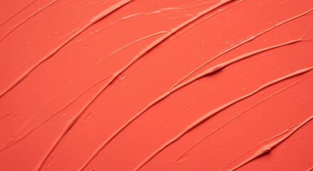Abstract Coral Paint Texture: Close-up Diagonal Brushstrokes