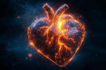 Abstract Heart Anatomy Graphic Design