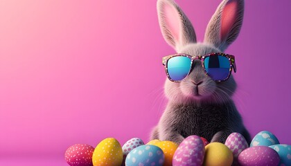 Easter bunny, Easter eggs, easter bunny with easter eggs