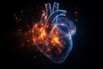 A Glowing Heart Anatomy