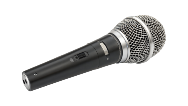 Microphone isolated on transparent background.