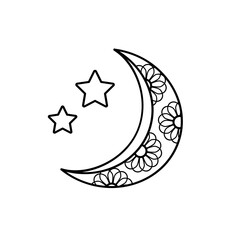 moon and stars