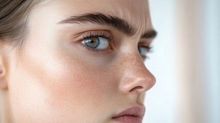 Fototapeta premium Intense gaze showcasing striking features and natural beauty, hi