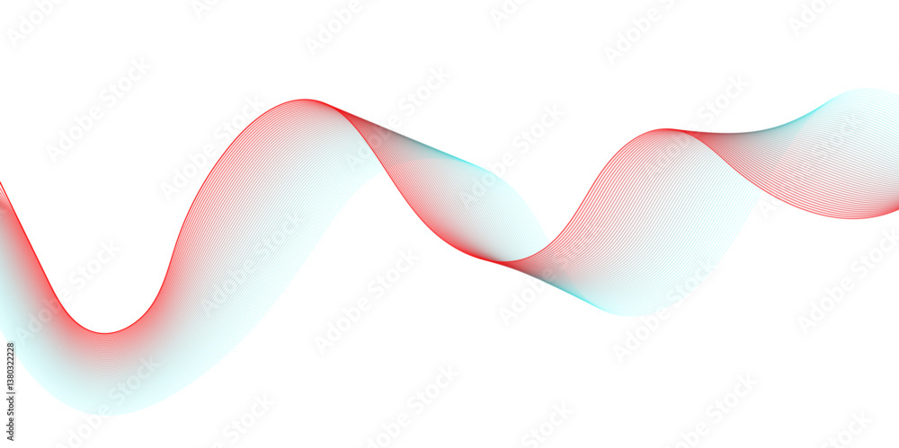 Poster music dynamic gradient thin digital line. technology flow web science tech geometric concept lines d