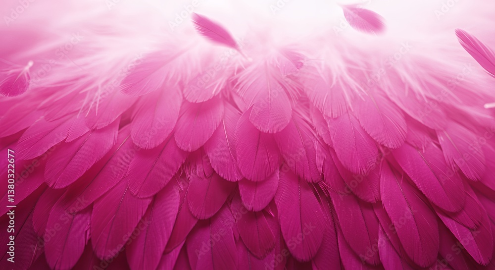 Poster iridescent fuchsia hummingbird feathers gradient