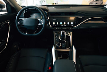 interior of an expensive new car