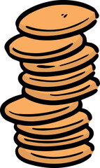 Illustration of stacked coin
