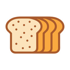 illustration of bread. bread icon for website design and mobile app	