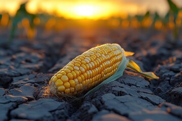 Corn on Cracked Soil Food Security and Global Agricultural Crisis Impact