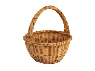 Obraz premium empty wicker basket isolated 
