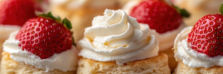 Delicious Strawberry Shortcakes with Whipped Cream