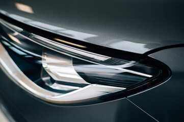 headlight of a new car