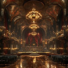 Obraz premium Regal concert room in classical style high resolution picture