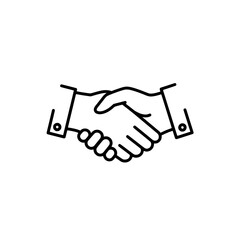 Obraz premium Simple Handshake Vector Icon