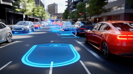 Immersive 4K VR city parking visualization with holographic assistance.