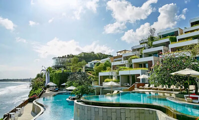 West Nusa Tenggara (NTB) also boasts luxurious and high-end hotels that are just as stunning as its natural beauty. Located near Selong Belanak Beach, this hotel offers breathtaking ocean views that w