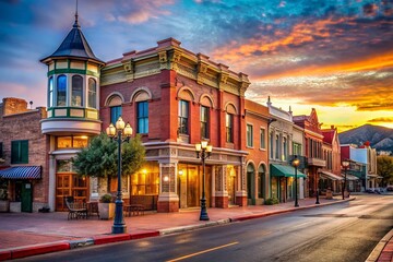 Historic Downtown Saint George, Utah: Charming Buildings & Copy Space