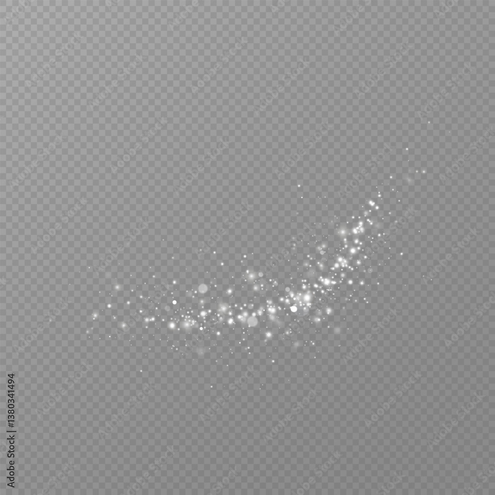 Aufkleber shimmering particles. dust sparkles. light effect.