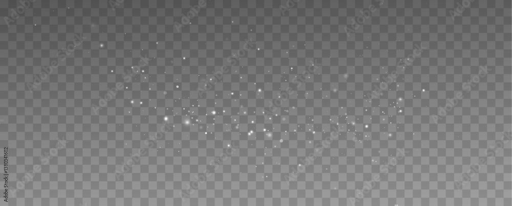 Aufkleber shimmering particles. dust sparkles. light effect.