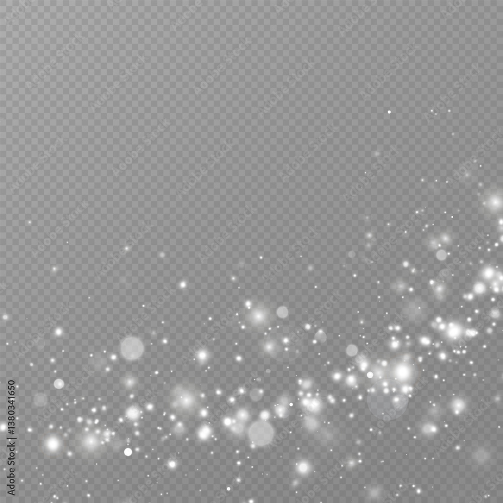 Poster 
Shimmering particles. Dust sparkles. Light effect.
