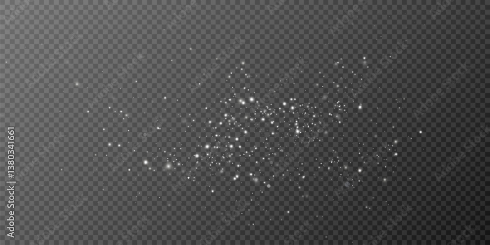 Aufkleber shimmering particles. dust sparkles. light effect.