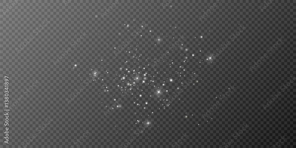 Poster 
Shimmering particles. Dust sparkles. Light effect.