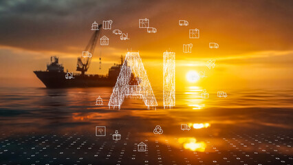 AI-powered maritime industry visual