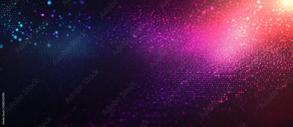 Poster vibrant abstract digital halftone gradient design with dots and light