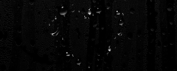 dark background illustration rain drops with heart 