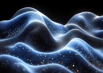 Crescent Wave Digital Minimalism Abstract Design