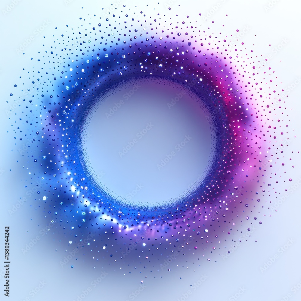 Aufkleber vibrant dynamic circular abstract graphic design radial lattice background