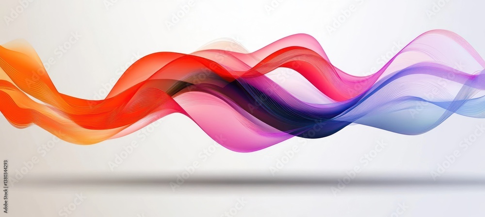 Poster colorful ropes converging into arrows abstract vector art for dynamic flow and cooperation