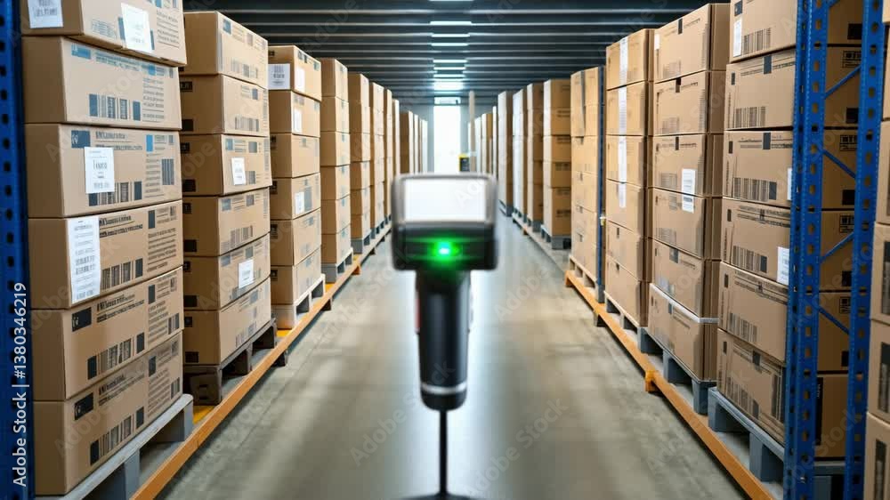 Poster efficient warehouse inventory management with quality assurance and scanning devices for enhanced lo