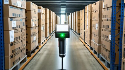 Efficient warehouse inventory management with quality assurance and scanning devices for enhanced logistics and storage solutions.