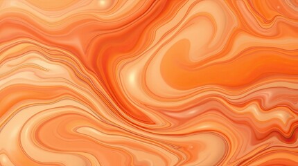 Orange and beige abstract fluid pattern of swirling liquid surfaces