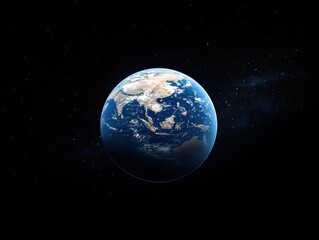 Fototapeta premium Earth viewed from space highlighting Asia and surrounding regions