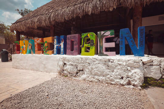View of the Chacchoben mayan ruins in Mexico