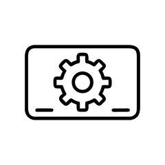 Obraz premium Settings icon in flat design