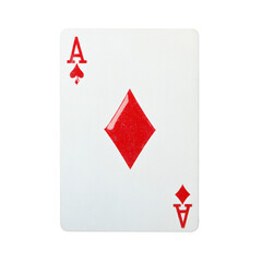 Obraz premium Ace of Diamonds on transparent background