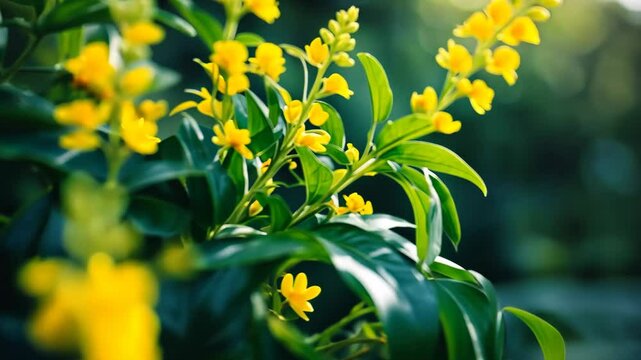 Elegant Galphimia gracilis with bright yellow blooms. A delightful enhancement to any garden.