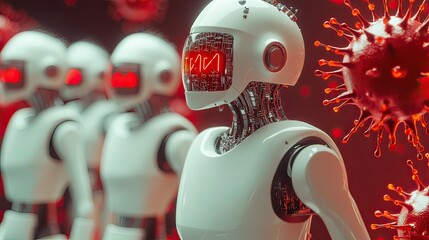 Robotic innovations in healthcare digital environment futuristic science concept