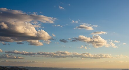 Obraz premium Boundless Cerulean Sky With Ethereal Clouds at Sunset