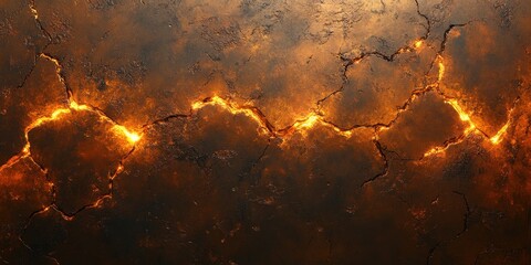 Copper Radiance: Rich copper beams crossing a dark brown backdrop, with glowing light effects and molten-like textures scattered throughout the design.