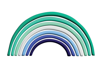 Fototapeta premium Colorful rainbow shape Gay men pride flag Happy pride day LGBTQ community Pride Month Vector 3d clipart for posters, stickers, logo, cards