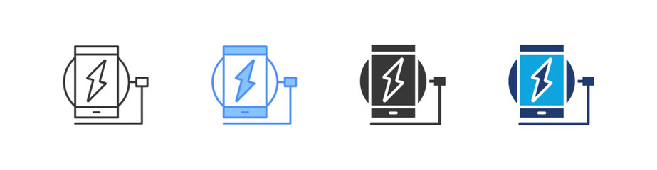 Wireless Charging Multi Style Icon Sheet