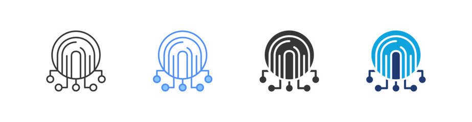 Biometrics Multi Style Icon Sheet