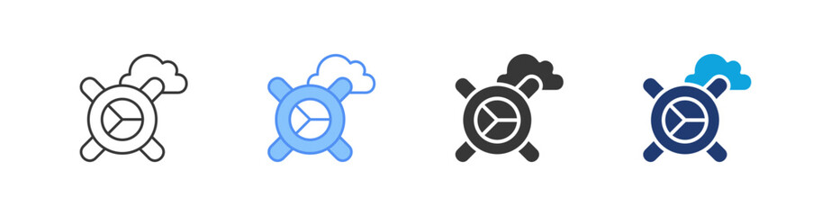 Airborne Wind Turbine Multi Style Icon Sheet