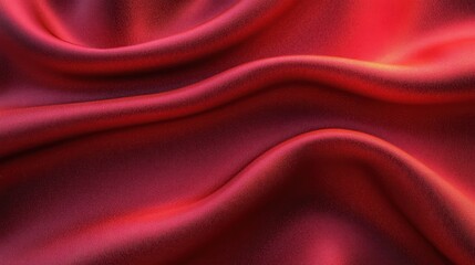 Fototapeta premium Red Velvet Background Soft Textures Elegant Drapery Flannel Fabric for Valentine's Day